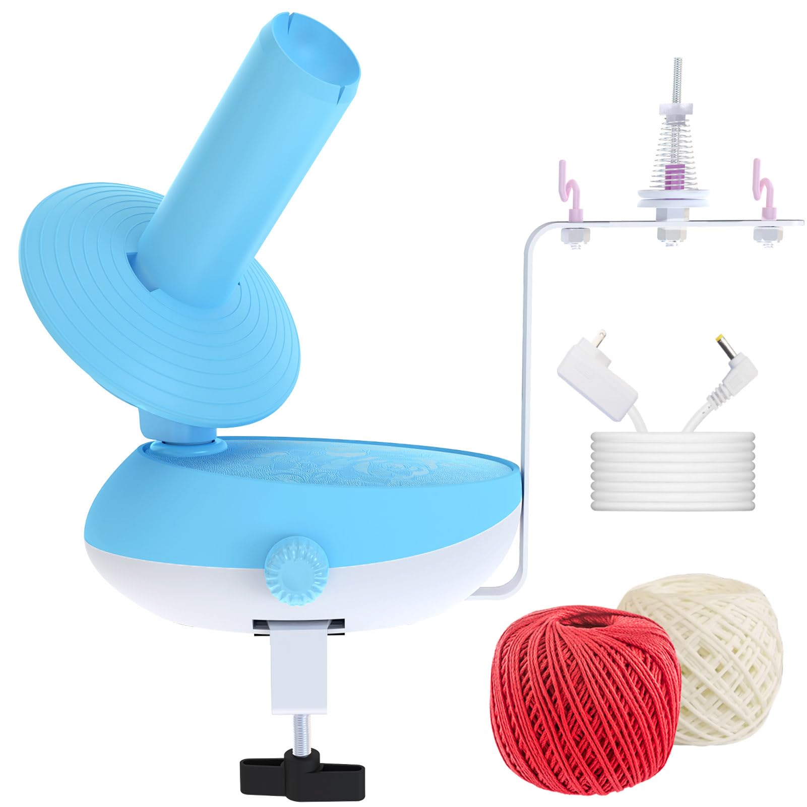 Electric Yarn Winder - Large Capacity Automatic Yarn Ball Winder with Adjustable Speed for Crocheting & Knitting | Works with Yarn Swift | Easy to Use Yarn Cake Winder for DIY Handmade Projects & Crafting