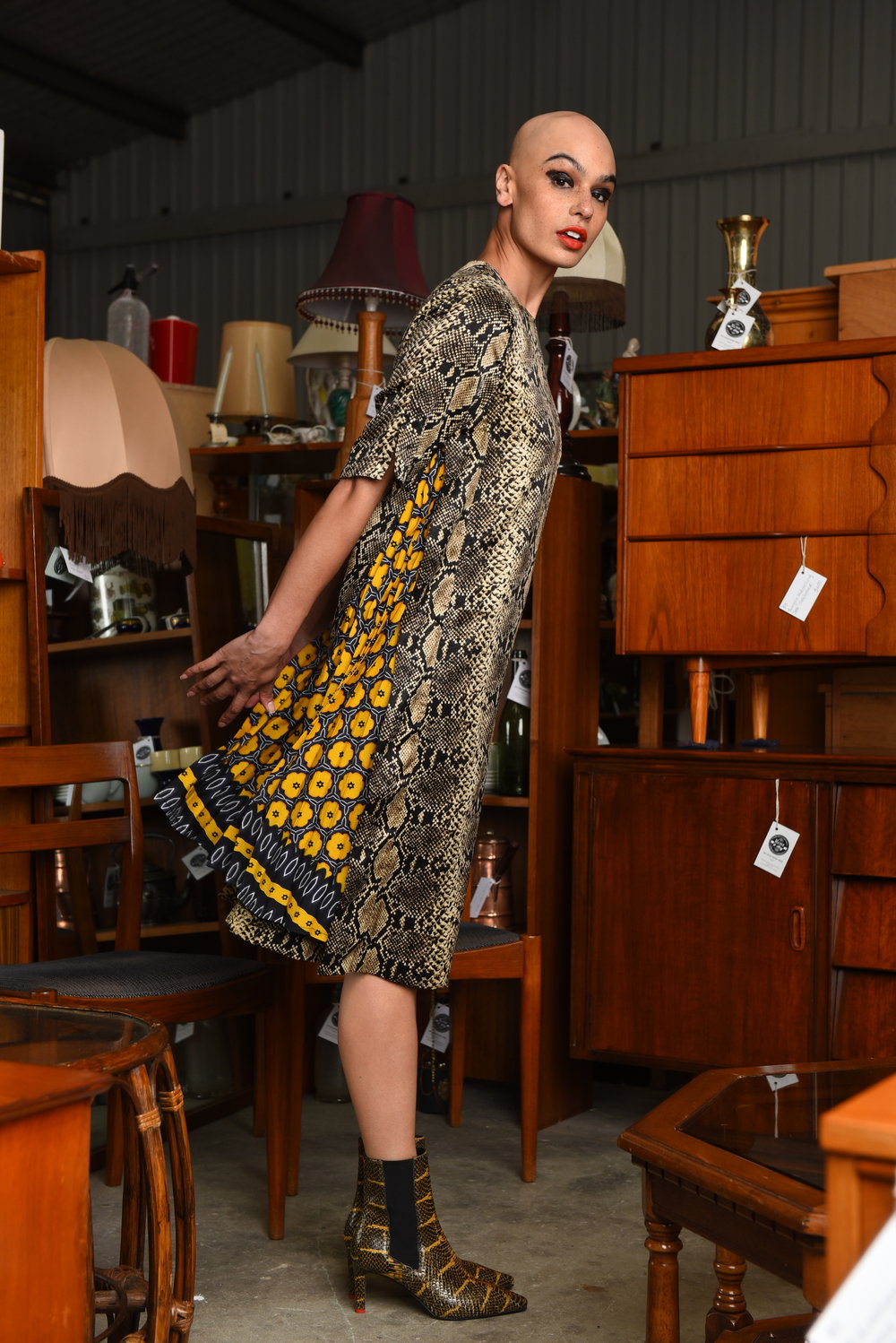Alleycat Women's Snake Print Dress - Stylish & Comfortable for Parties, Dates & Night Out