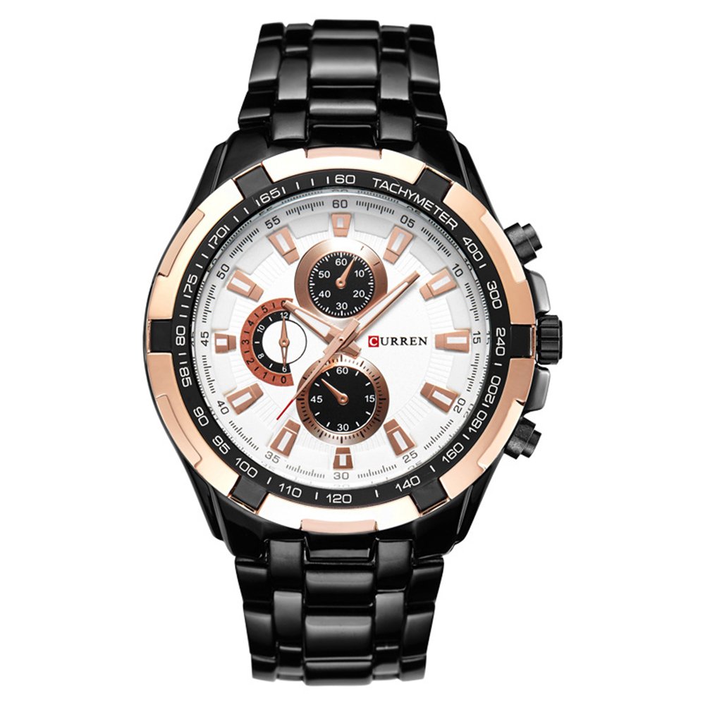 **Curren Men's Sports Waterproof Stainless Steel Quartz Wrist Watch – Durable & Stylish for Men & Boys – Perfect for Outdoor Activities, Gym & Daily Wear**
