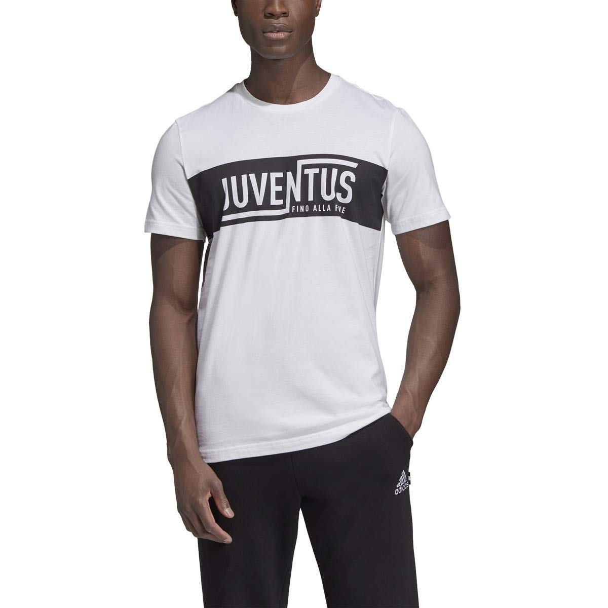 adidas Juventus STR GR TEE Men's Short Sleeve Soccer Jersey - Small, White - Perfect for Match Day, Training & Casual Wear