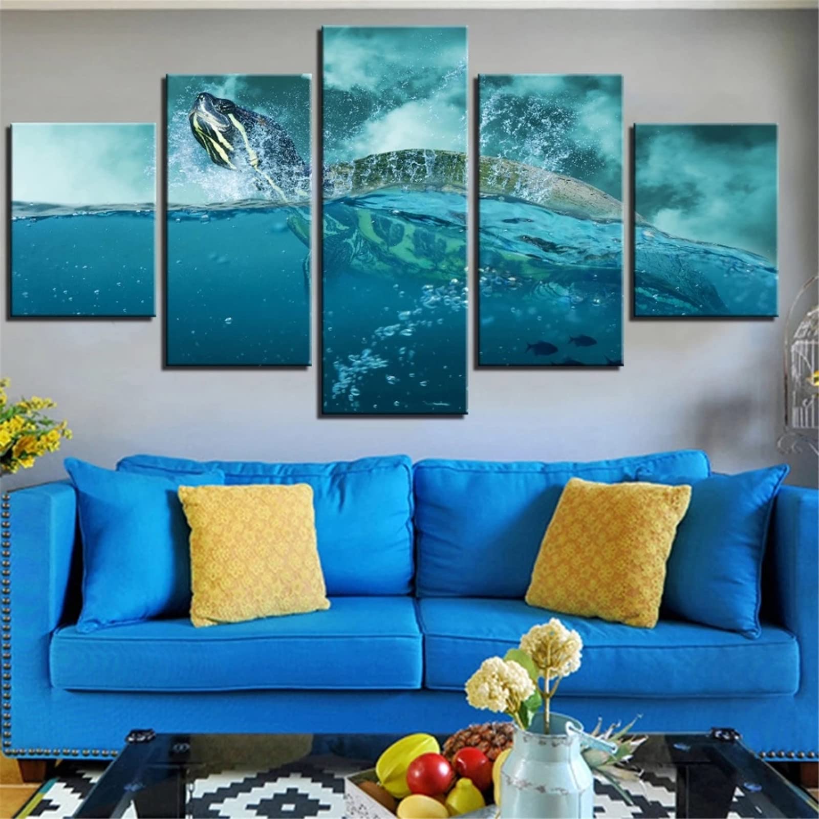 5 Sets Diamond Painting Kits for Adults - Full Drill DIY Sea Turtle Diamond Art Embroidery Cross Stitch Canvas Craft Kit for Home Decor, Wall Art, Bedroom Decoration | Perfect Gift Idea for Relaxation & Stress Relief