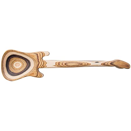 Premium Pakka Wood Guitar Spoon - Handcrafted Wooden Spoon for Musicians & Guitar Lovers - Perfect for Coffee, Tea, Cooking & Kitchen Decor