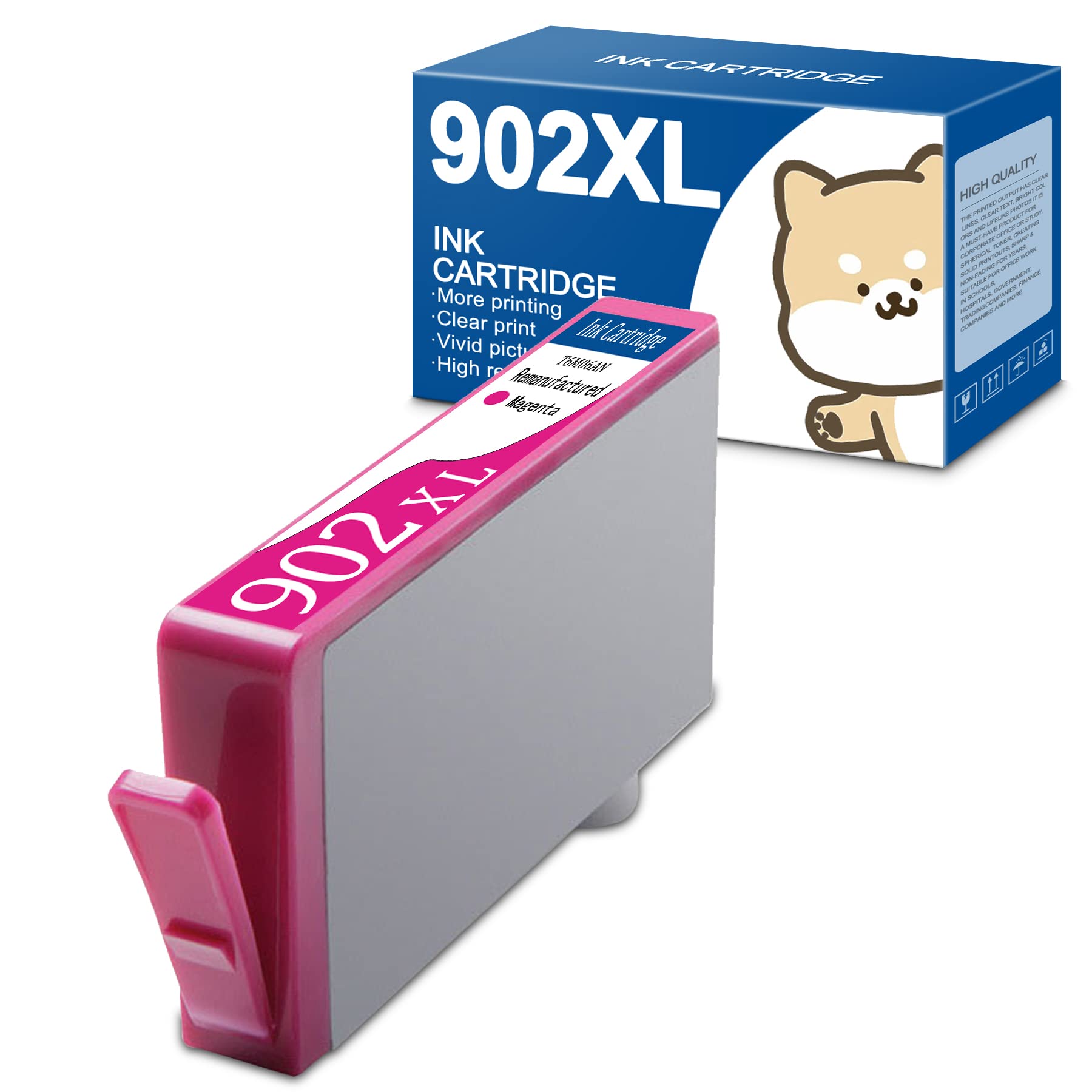 YIFEIL Remanufactured 902XL Magenta Ink Cartridge (1 Pack) - Compatible with HP OfficeJet 6951 6954 6958 6962 Pro 6961 6968 6970 6978 6971 6975 Printers | High-Quality Replacement for Home & Office Printing Needs