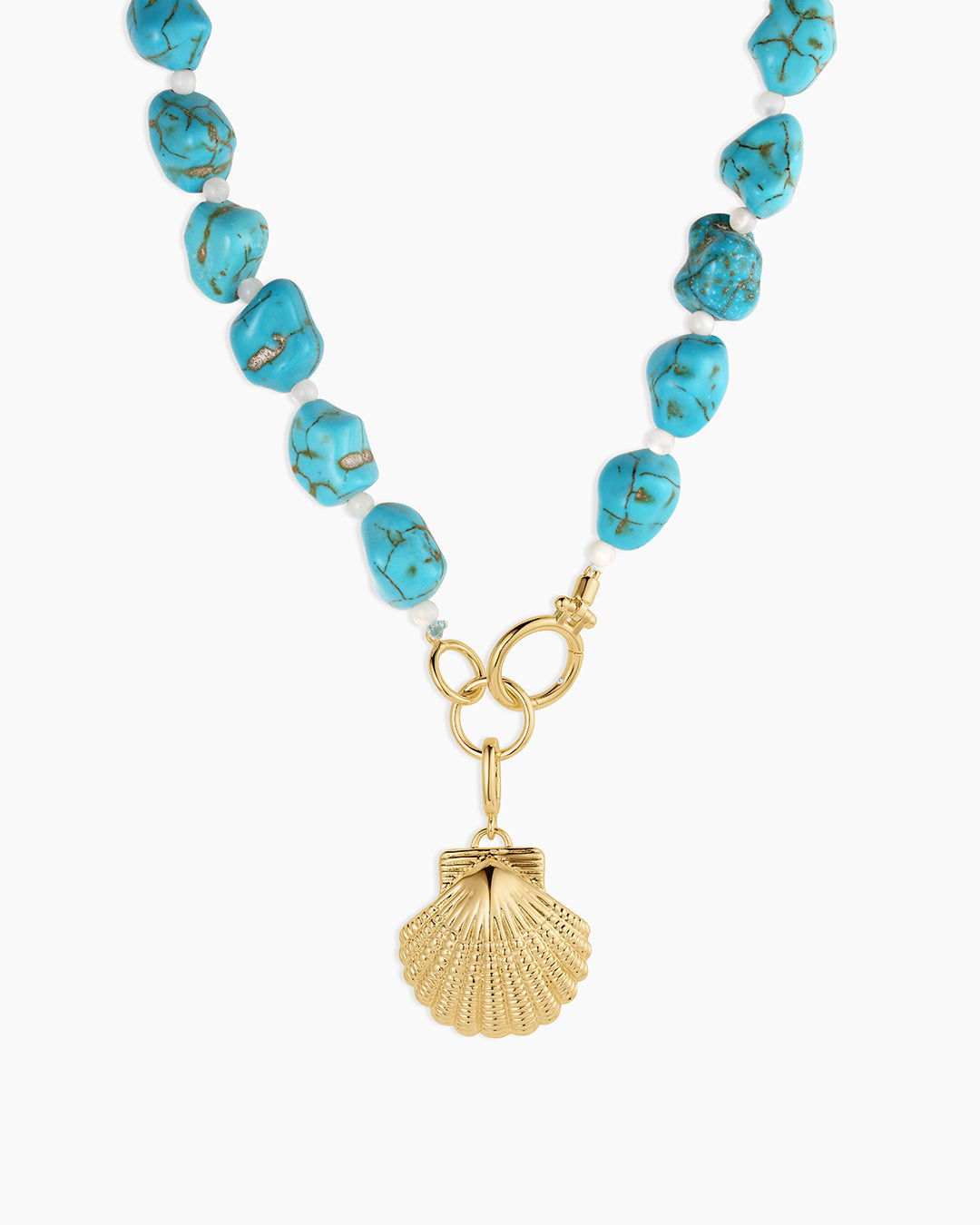 14K Gold Scallop Shell Charm Necklace for Women - Elegant Beach Jewelry Gift for Her | Perfect for Summer Vacations, Weddings & Boho Fashion