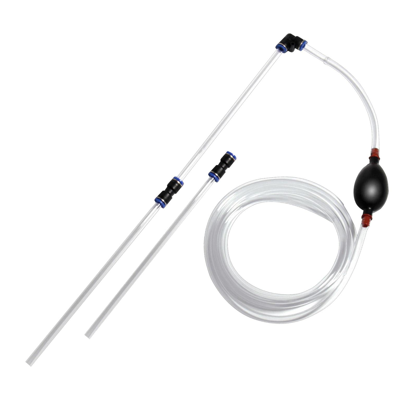 FAKEME Aquarium Water Changer Kit - 2M Silicone Hose with Vacuum Siphon Pump for Fish Tank Cleaning | Gravel Cleaner with 3 Tubes | Perfect for Freshwater & Saltwater Aquarium Maintenance