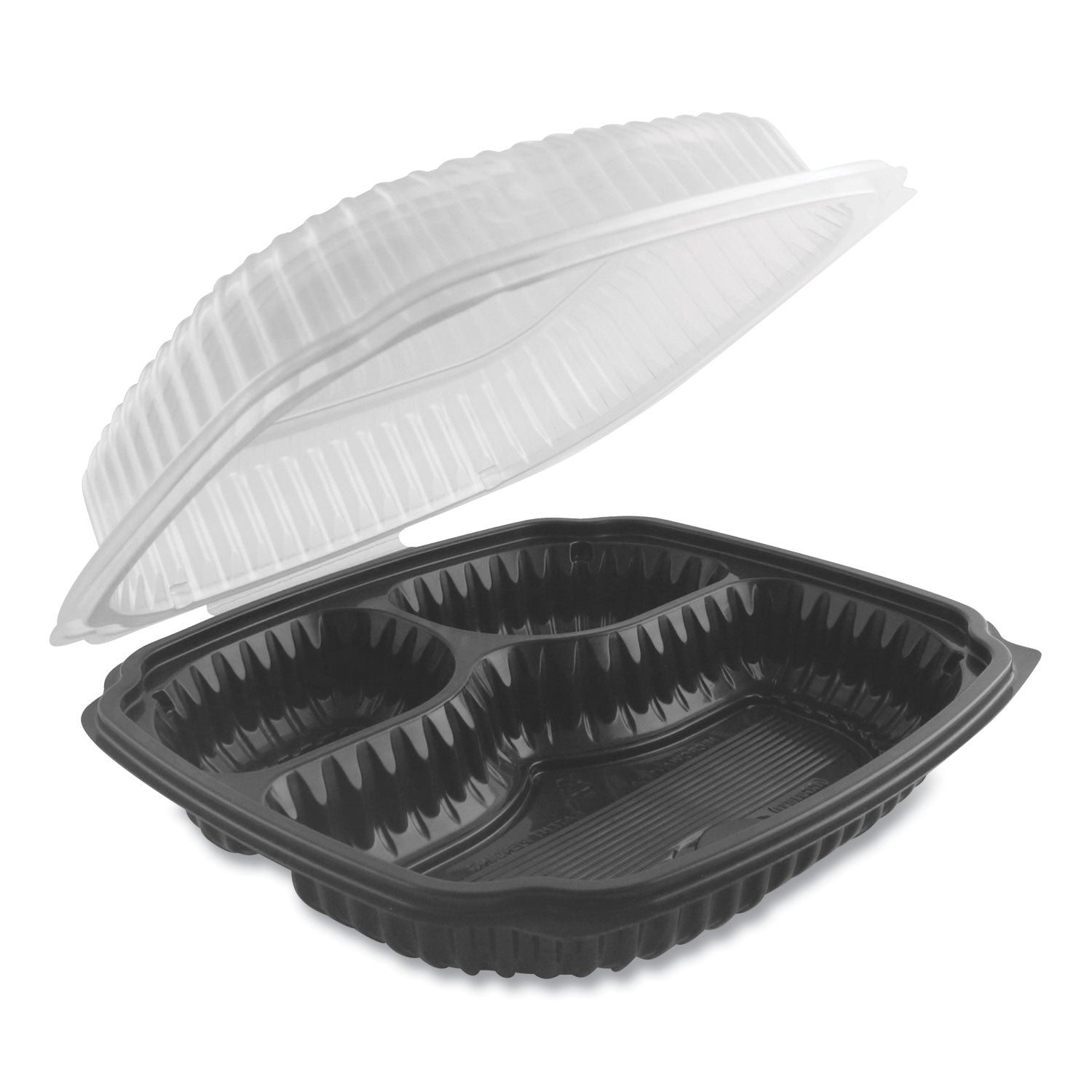 Anchor Packaging Culinary Lites Microwavable 3-Compartment Food Container - 20 oz + 5 oz + 5 oz - 9