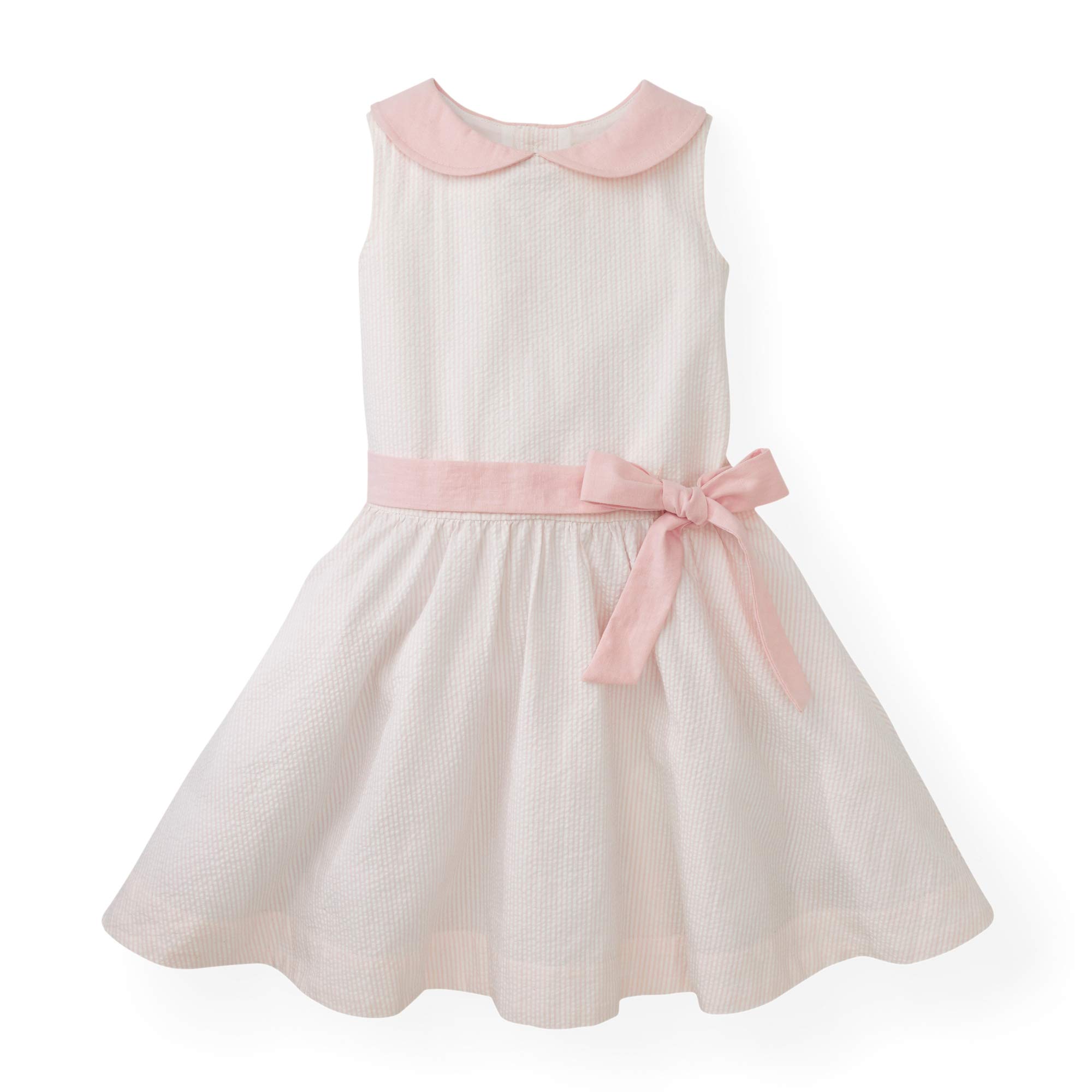 Hope & Henry Girls' Peter Pan Collar Seersucker Dress - Cute & Comfortable Summer Outfit for Toddler Girls | Perfect for Playdates, Parties & Family Photos