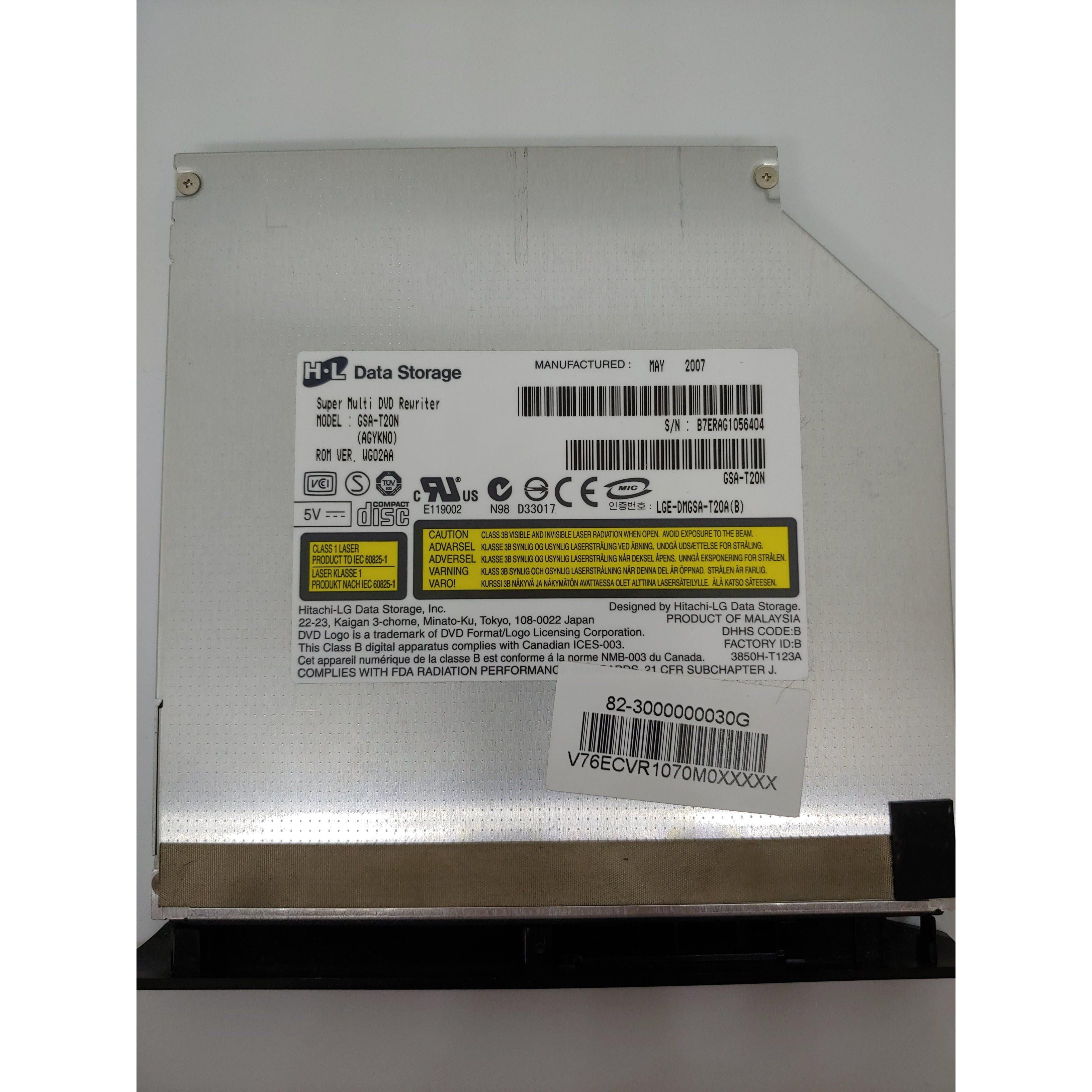 Used HL CD/DVD RW DL Drive from Working Laptop - GSA T20N (AGYKN0) LGE DMGSA T20A(B) - Perfect for Laptop Repair, Data Backup & Media Playback