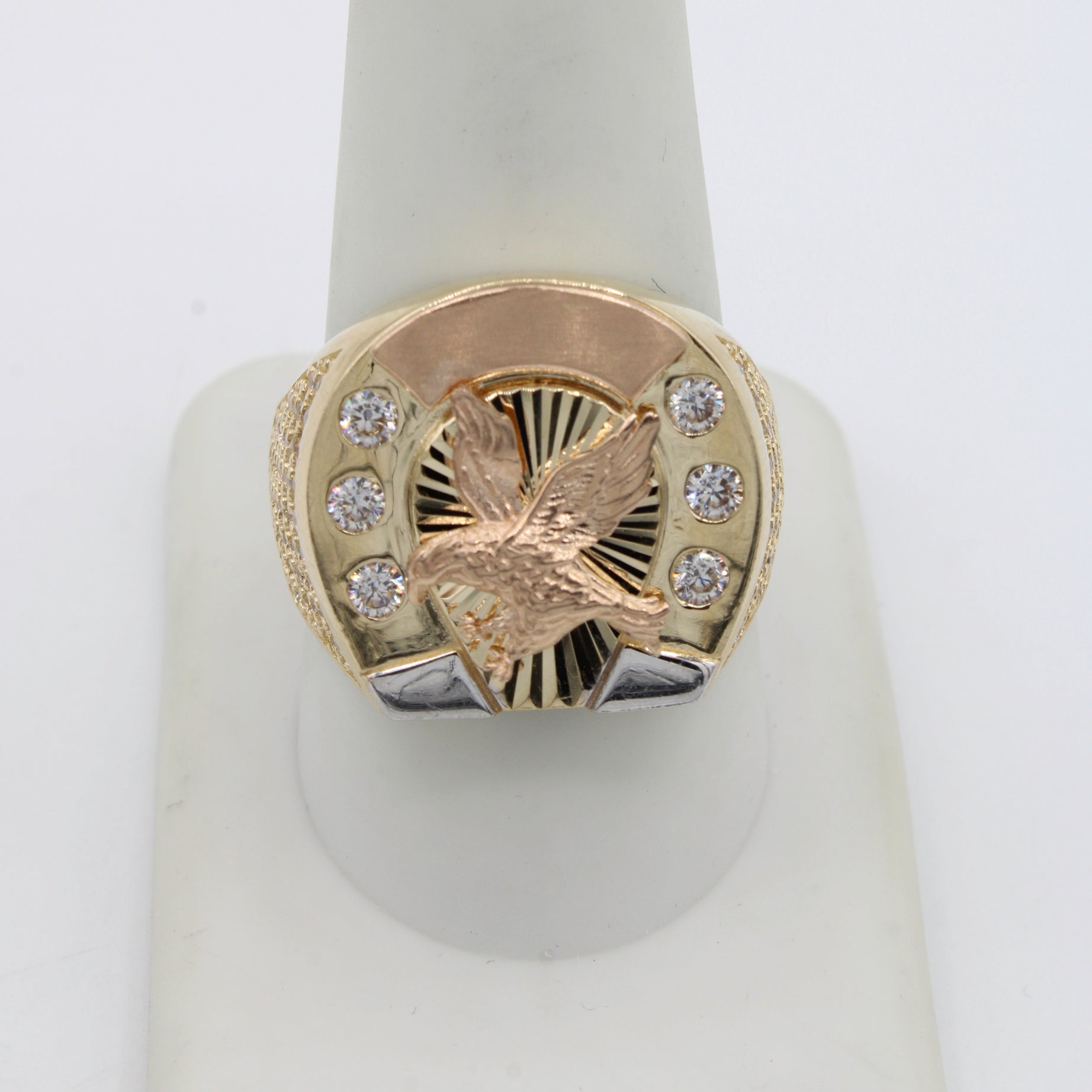 14K Gold Cz Eagle Ring for Men - Stylish Statement Jewelry for Everyday Wear & Special Occasions | JTJ™