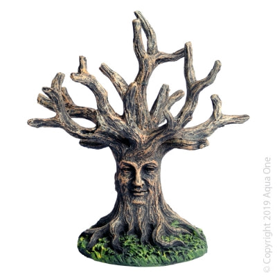 Aqua One Tree With Face - 12 x 8 x 13cm Small Decorative Figurine for Home, Office & Garden Decor - Perfect for Aquariums, Terrariums & Zen Spaces