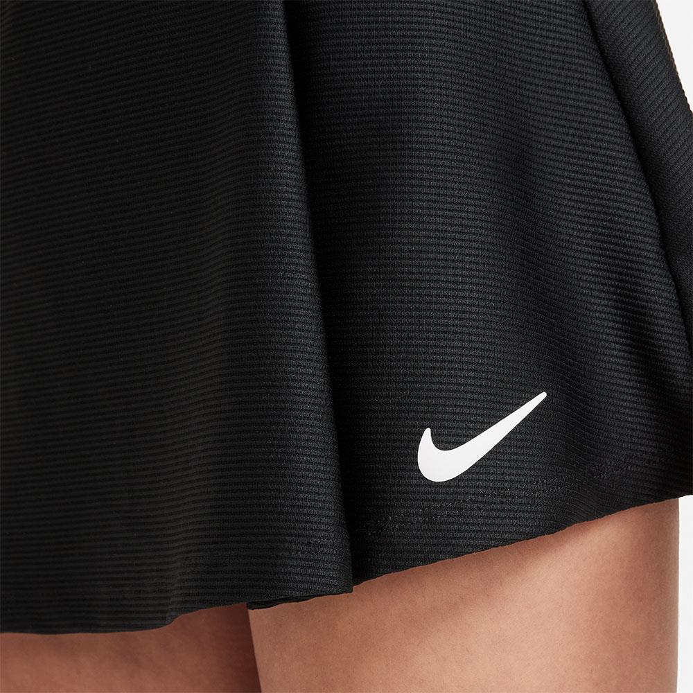 Nike Girls Victory Flouncy Skirt - Black | Breathable Tennis Skirt for Girls | Perfect for Sports, School & Casual Wear