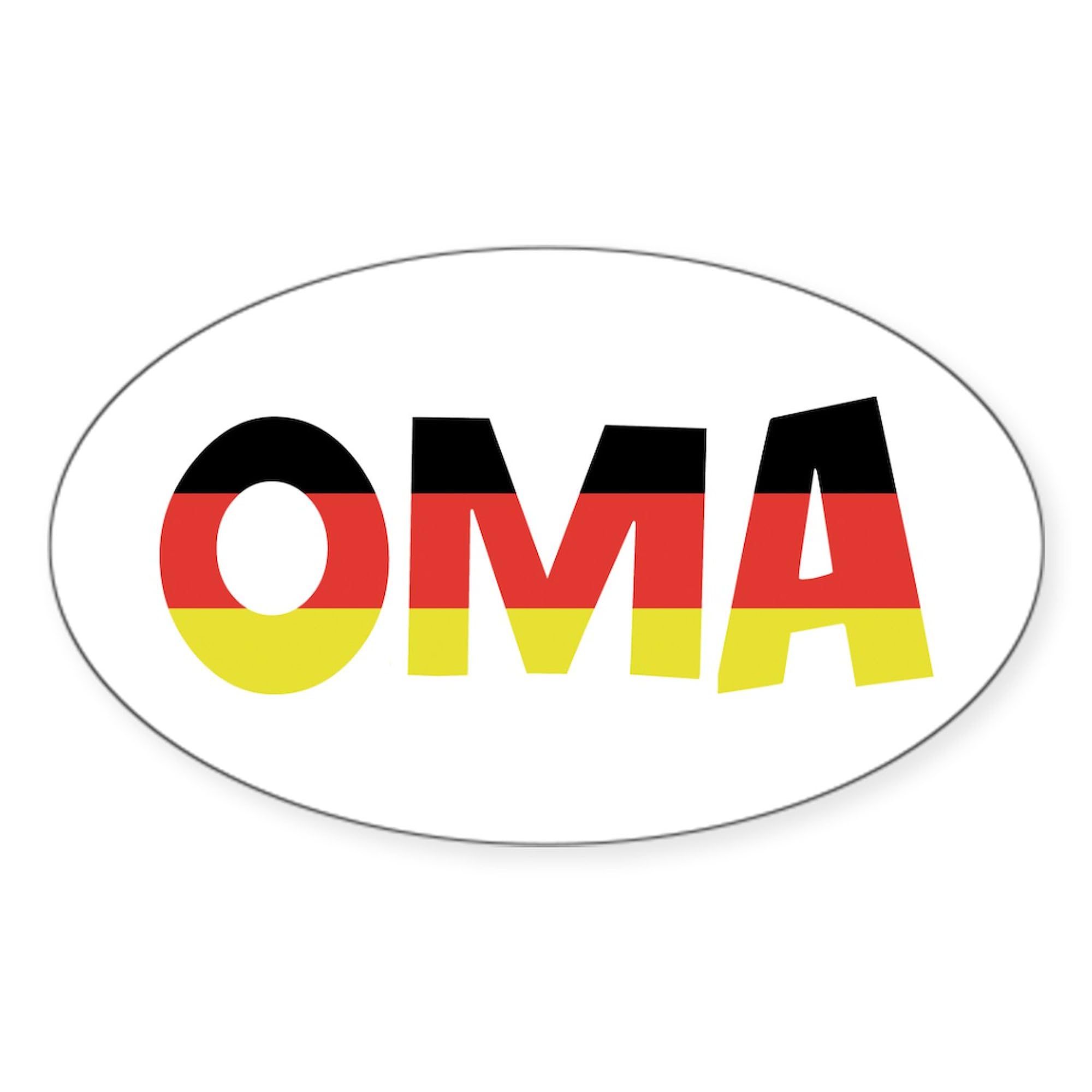 Oval Car Bumper Sticker - Durable Decal for Cars & Laptops