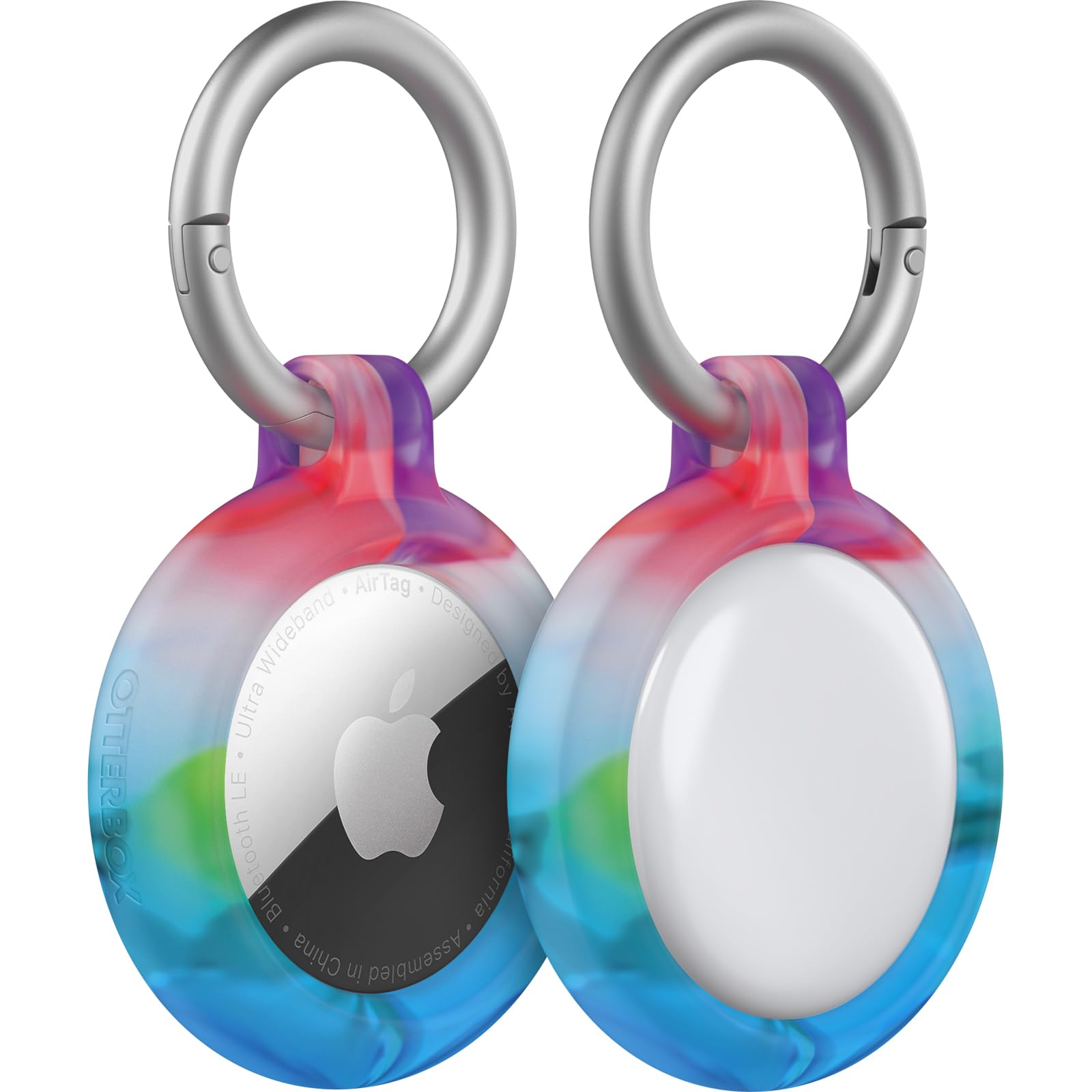 OtterBox AirTag Holder for Apple AirTag - Shockproof & Drop Proof Ultra-Slim Protective Case with 2 Carabiners | Perfect for Keys, Luggage & Backpacks (Birdwing Design)