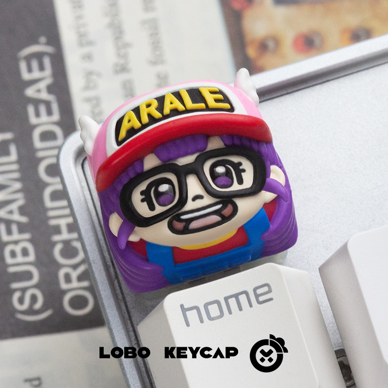 Arale Cute Emoji Keycaps - Dr. Slump & IQ Doctor Resin Artisan Keycaps for Mechanical Keyboard Customization | Perfect for Gaming, Typing & Keyboard Enthusiasts