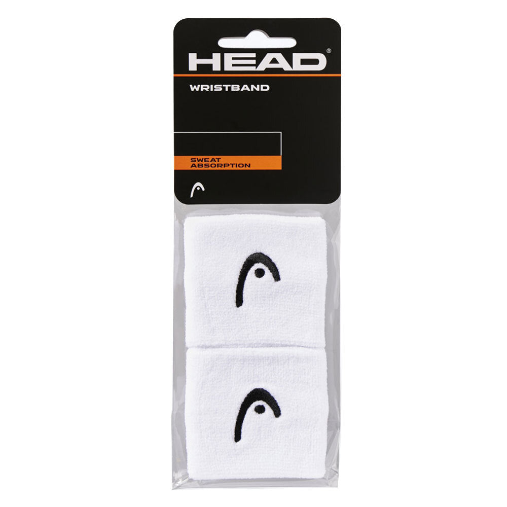 2.5 Inch Head Wristbands 2 Pack - White & Black - Perfect for Running, Workouts, and Sports