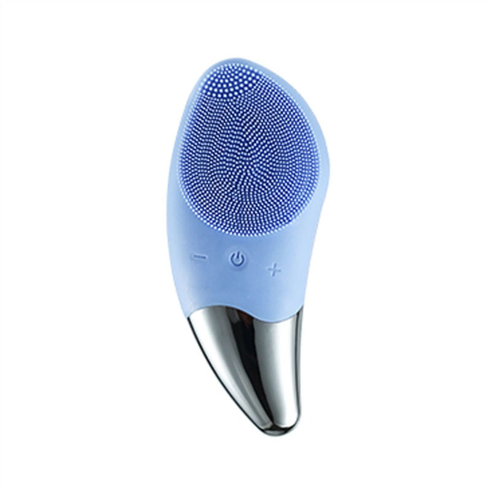 **Tyfanag Mini Electric Facial Cleansing Brush – Ultrasonic Silicone Face Cleaner for Deep Pore Cleaning & Skin Massage (Blue) – Perfect for Travel & Daily Skincare Routine**