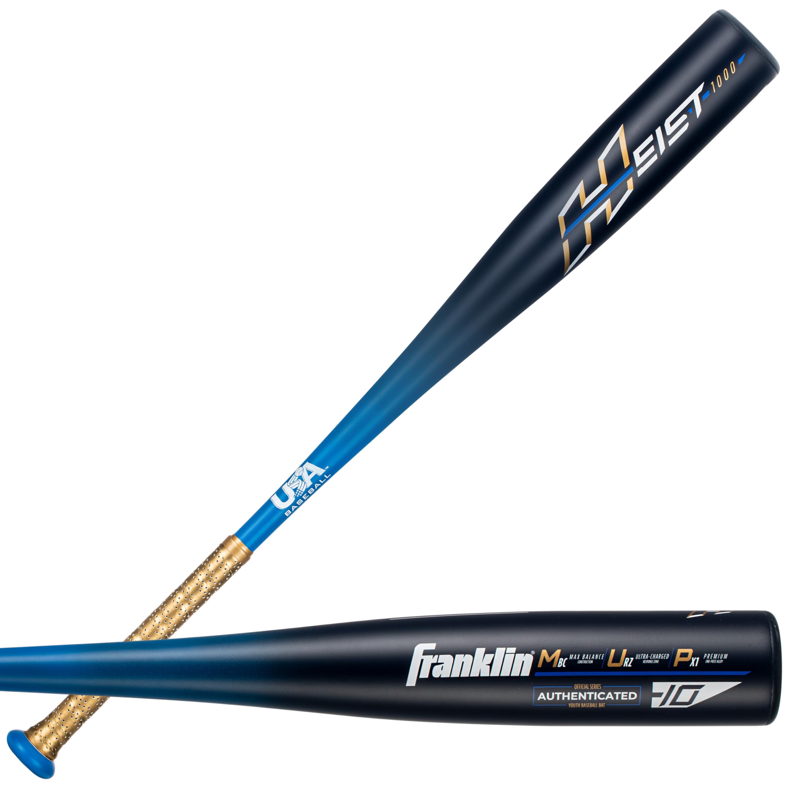 Franklin Sports Youth Baseball Bat - USA Approved Drop -9 & -10 Aluminum Bats for Kids Ages 8-12 - 26