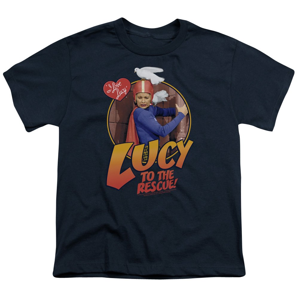 I Love Lucy to The Rescue Unisex Youth T-Shirt for Boys & Girls - Fun Cartoon Graphic Tee for Kids, Birthday Gifts & Casual Wear