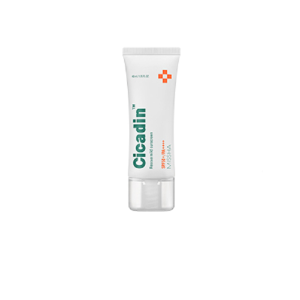 Missha Cicadin Rescue Mild Sun Cream SPF50+ PA++++ - Broad Spectrum Sunscreen for Sensitive Skin, Daily UV Protection, Lightweight Moisturizing Face Sunblock - Perfect for Outdoor Activities, Beach & Travel