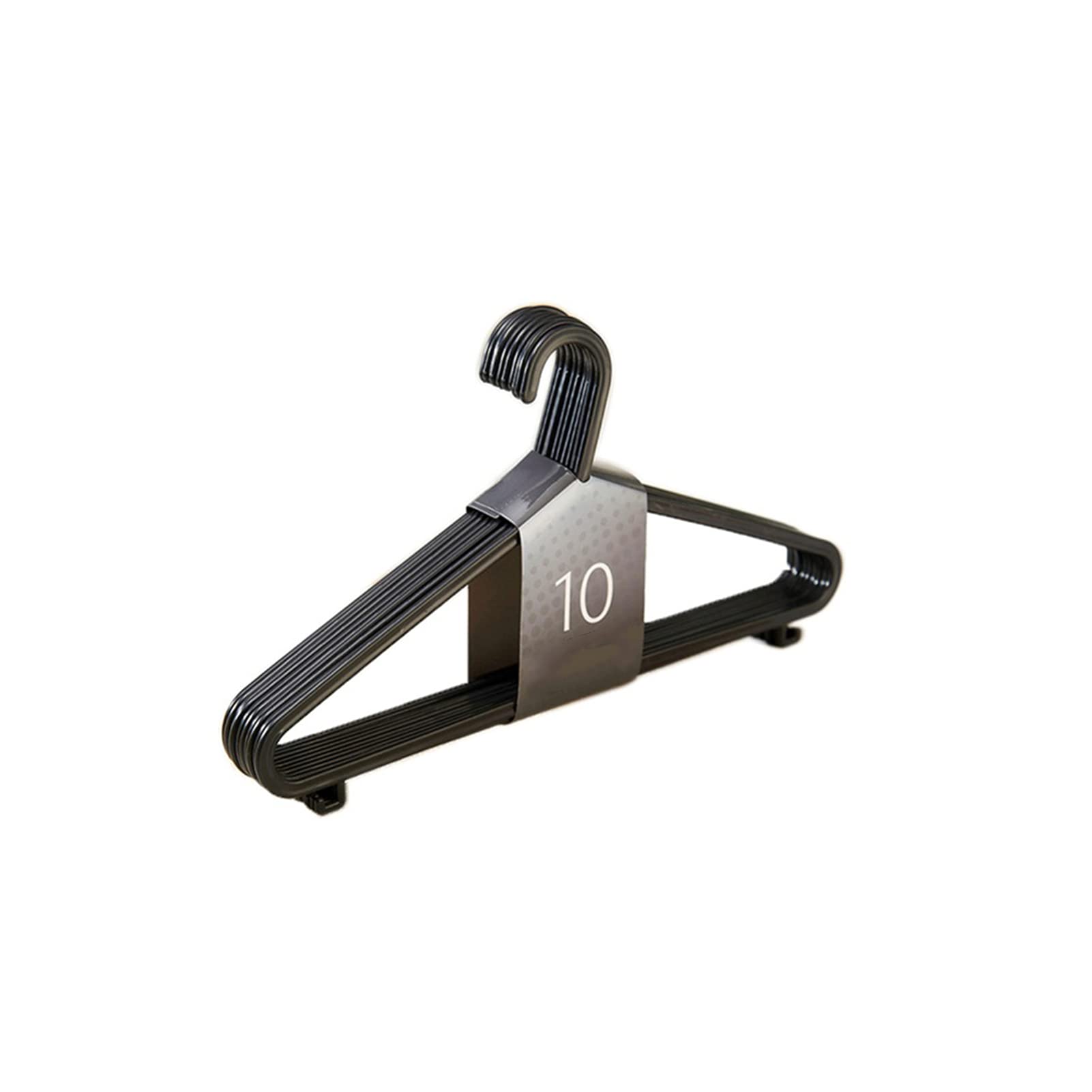 BAILR Heavy Duty Plastic Clothes Hangers - Space Saving Closet Organizers for Shirts, Coats & Clothing - Durable Wardrobe Essentials for Home & Retail Use