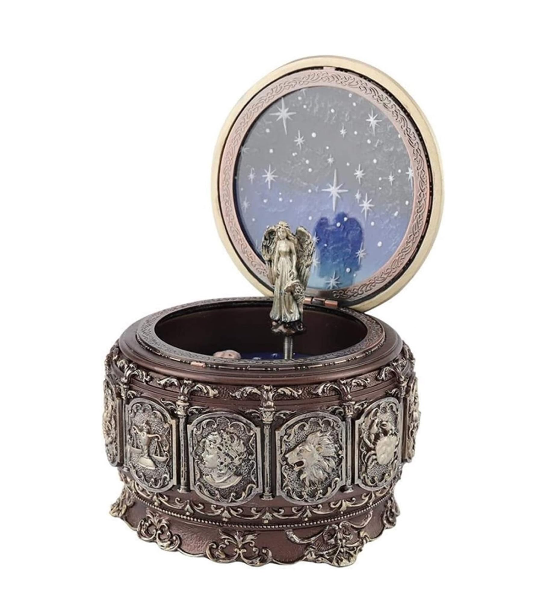 12 Constellations Rotating Music Box with LED Lights - Perfect Christmas & Birthday Gift for Goddess Baby, Home Decor, and Romantic Ambiance