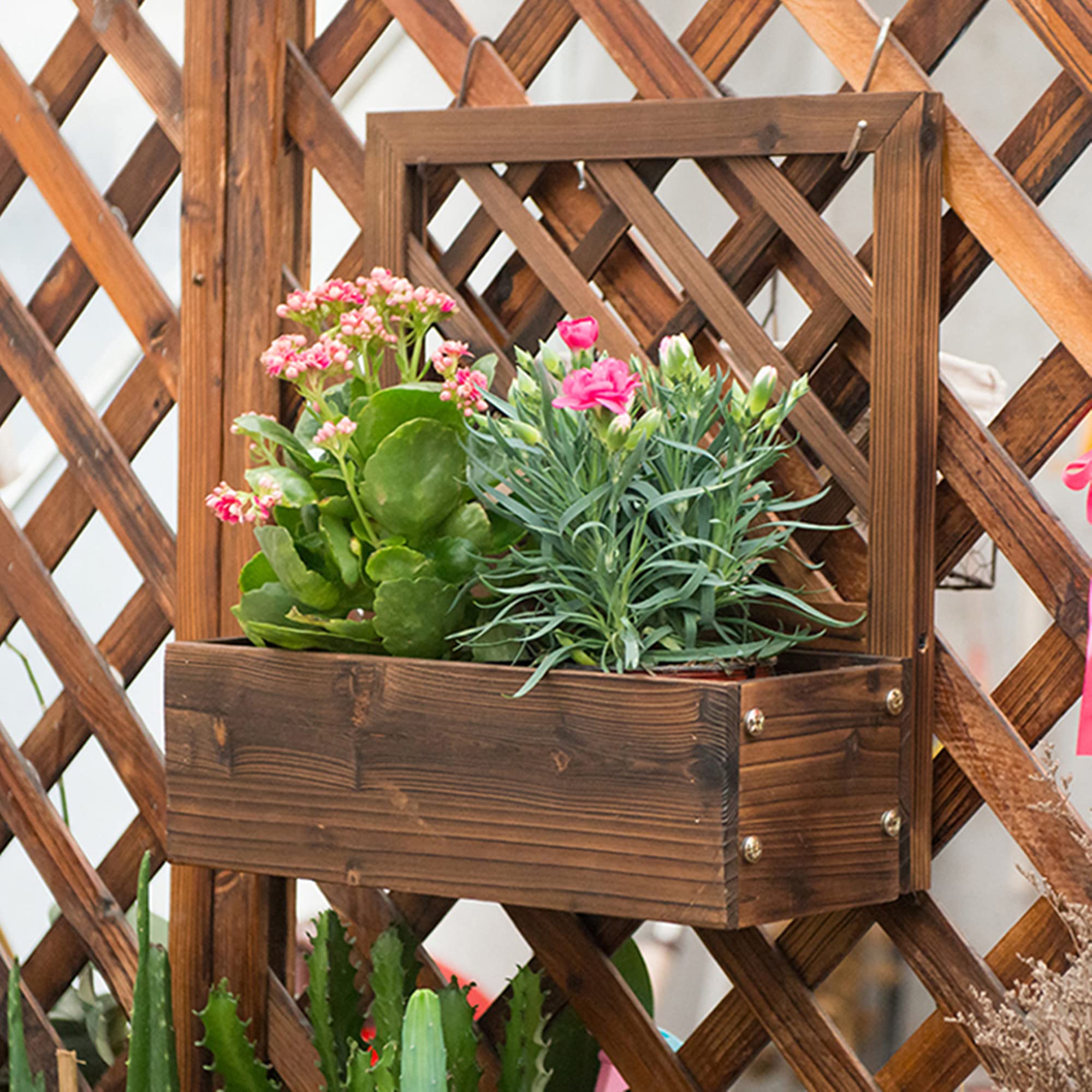 Wall Mounted Planter Holder - Decorative Hanging Flower Pot Rack for Indoor & Outdoor Plants - Bird Nest Style Wall Planter Basket for Home Garden Decor, Living Room, Balcony & Patio