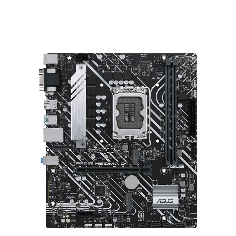 ASUS PRIME H610M-A DDR4 Micro ATX Motherboard - LGA 1700 Socket, Intel 12th/13th Gen Ready - Perfect for Gaming PC Builds & Home Office Workstations
