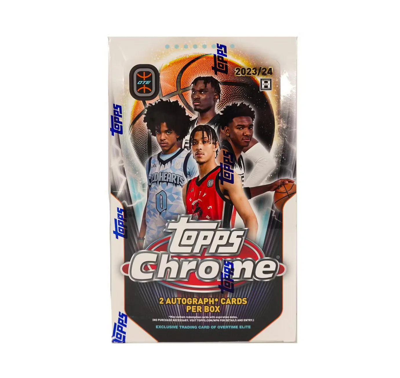 2023-2024 Topps Chrome Overtime Elite OTE Basketball Hobby Box - Collectible Trading Cards for NBA Fans & Sports Memorabilia Enthusiasts