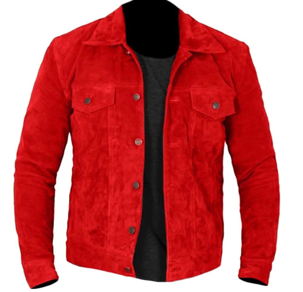 Classyak Men's Vintage Western Suede Leather Jacket - Distressed Brown Trucker Coat for Cowboy Style | Perfect for Rodeo, Country Music Festivals & Casual Outings