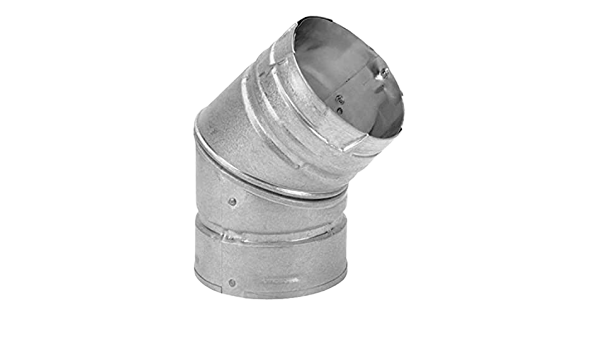 Duravent 49782 3-Inch 45 Degree Pellet Stove Elbow - High Efficiency Vent Pipe for Wood Pellet Stoves & Heating Systems - Perfect for Home, Garage & Workshop Heating Solutions
