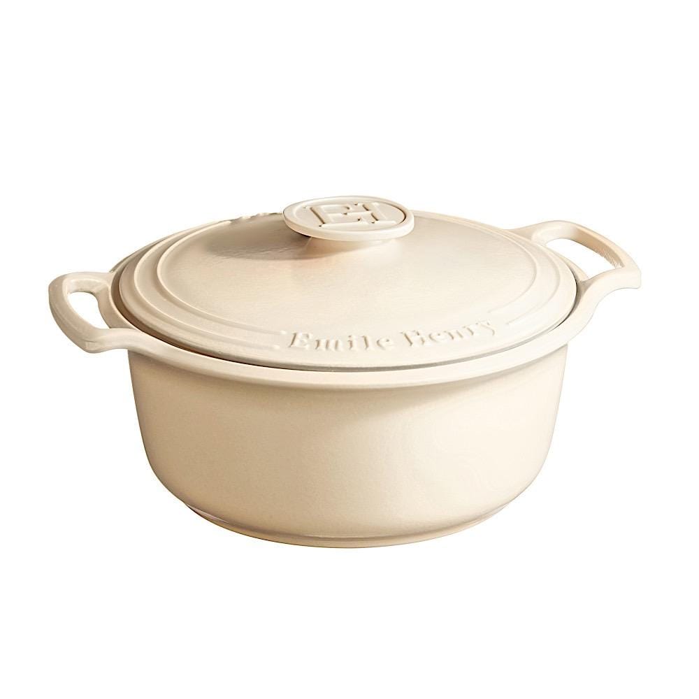 Emile Sublime 6 Qt. Dutch Oven & Stewpot - Enameled Cast Iron Casserole Pot for Baking, Braising & Slow Cooking - Perfect for Soups, Stews & Bread Making - Cream Color
