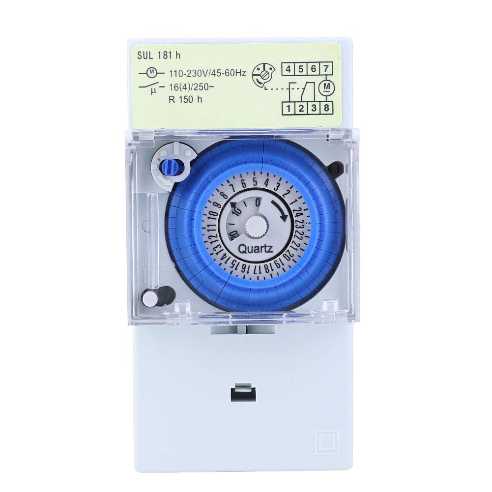 Gojiny 24-Hour Mechanical Timer Switch - 110V-230V 16A Auto Controller for Ovens, Street Lamps & Outdoor Lighting | Perfect for Home Appliances, Garden Lights & Energy Saving Use