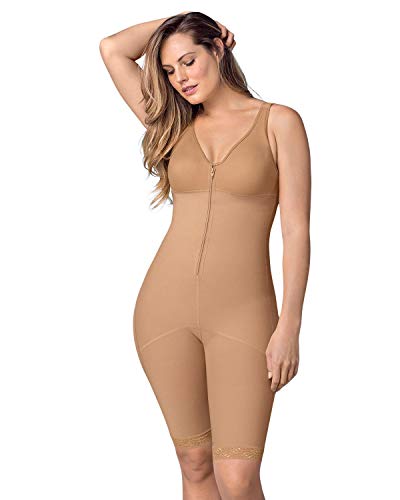Leonisa Women's Full Bodysuit Slimming Shapewear - Tummy Control & Waist Trainer for Everyday Wear, Postpartum, Workout & Special Occasions