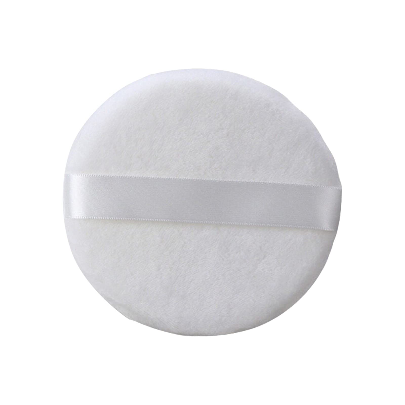 Soft Fluffy Powder Puff for Loose & Cake Makeup - Round Sheer Setting Puff with Case | Perfect for Travel & Everyday Makeup Touch-Ups