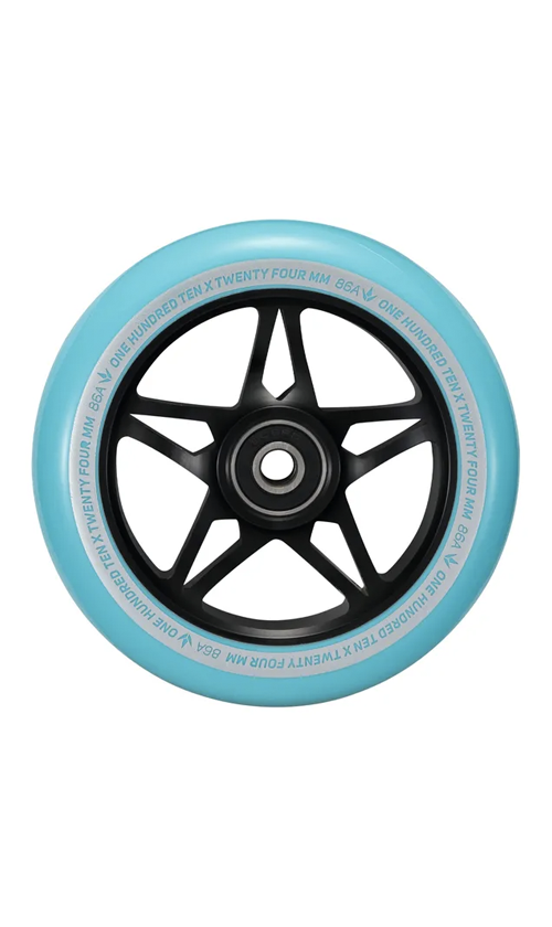 Premium Envy S3 Scooter Wheels 110mm - High-Performance Black & Teal Wheels for Pro Scooters | Ideal for Street, Park & Freestyle Riding