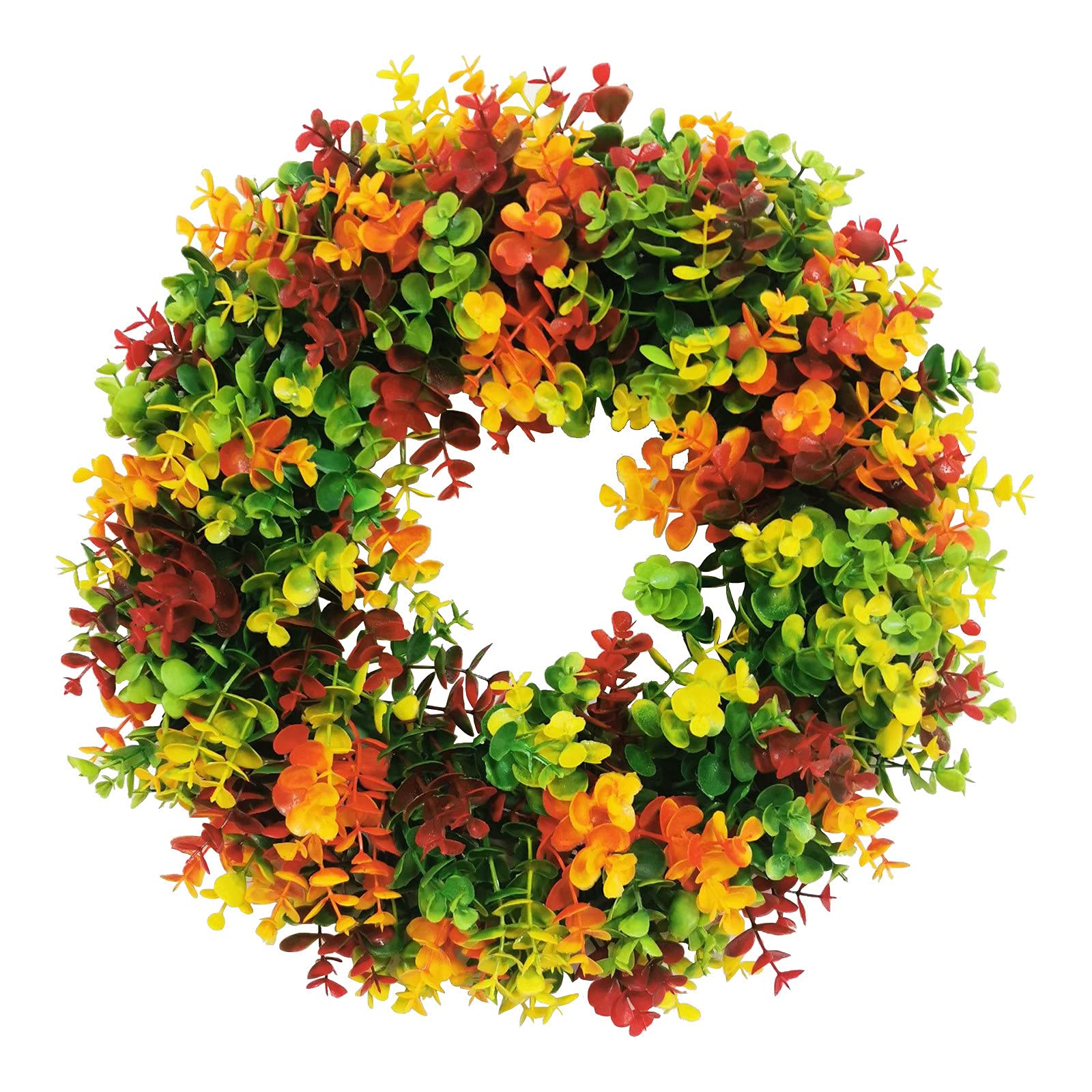 Artificial Eucalyptus Garland - Thanksgiving & Autumn Door Decor, Faux Leaf Hanging Plant for Home, Wall, Mantel, and Table Centerpiece Decoration