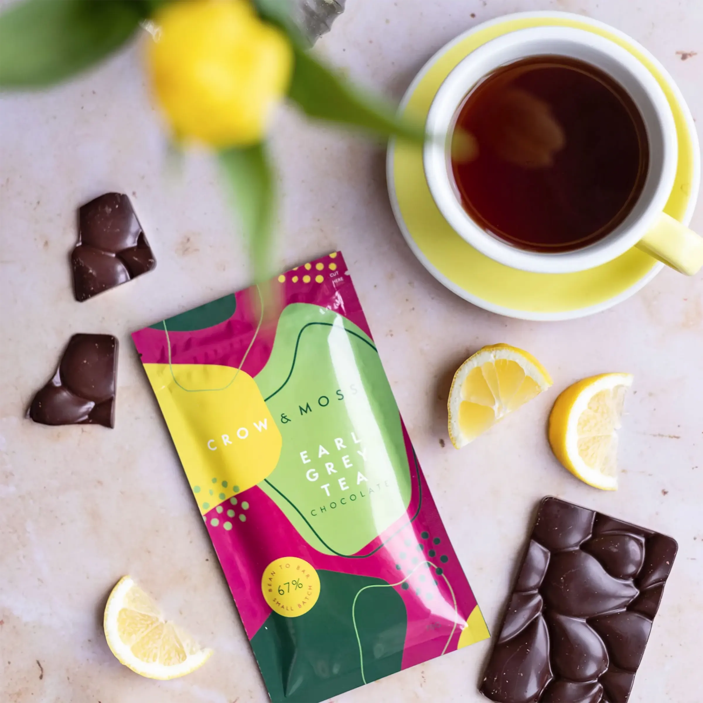 Premium Earl Grey Tea by Crow & Moss - 67% Bergamot Flavor | Loose Leaf Black Tea for Afternoon Tea & Relaxation