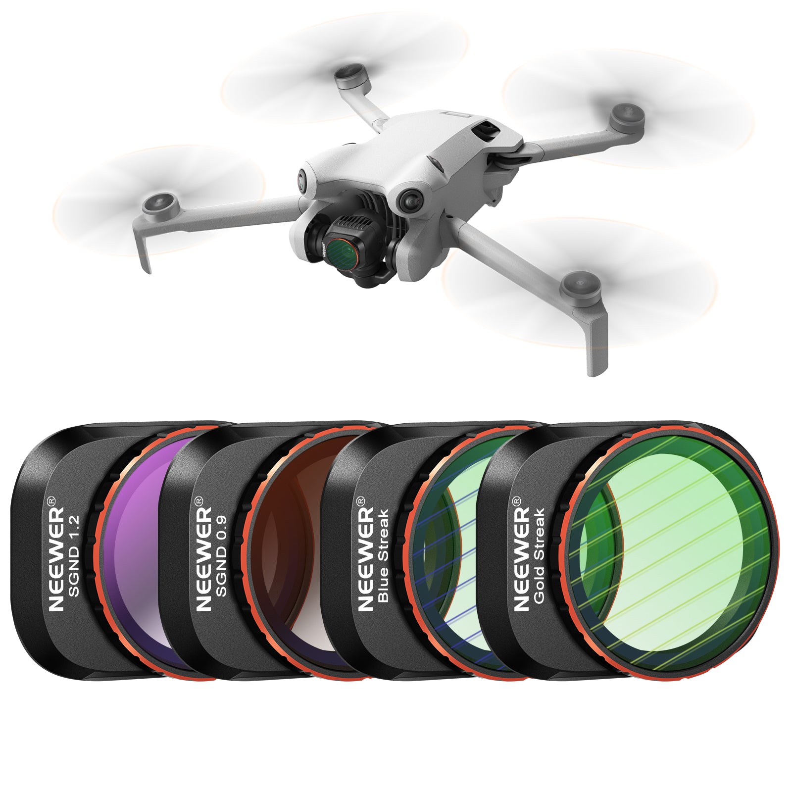 NEEWER FL 32 4-Pack ND & Effect Filter Kit for DJI Mini 4 Pro - Perfect for Aerial Photography, Vlogging, and Cinematic Drone Shots