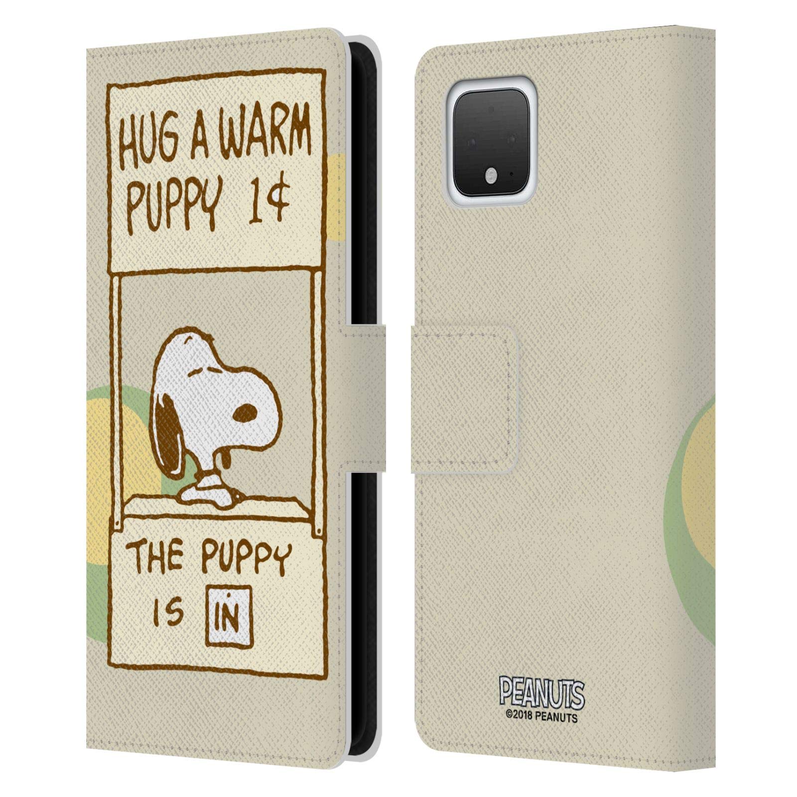 Peanuts Snoopy Leather Wallet Case for Google Pixel 4 - Book Style Cover for Daily Use