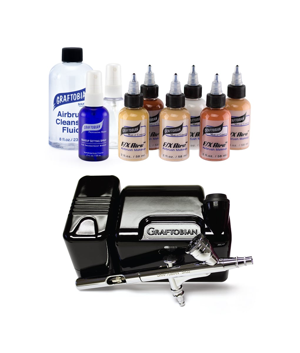 Character FX Aire Walk Around™ Airbrush System - Professional Portable Makeup Airbrush Kit for Cosplay, Halloween & Special Effects - Perfect for Artists, Beginners & DIY Enthusiasts