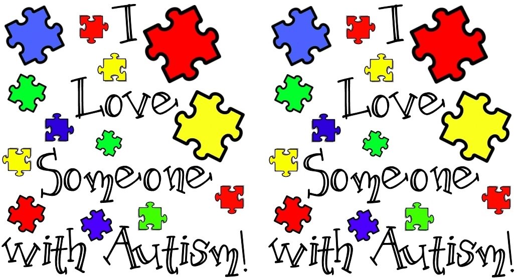 Autism Awareness Iron On Heat Transfers - I Love Someone with Autism - 2 Pack 5x6 Inch for Light Fabrics - Perfect for T-Shirts, Tote Bags & DIY Autism Support Projects