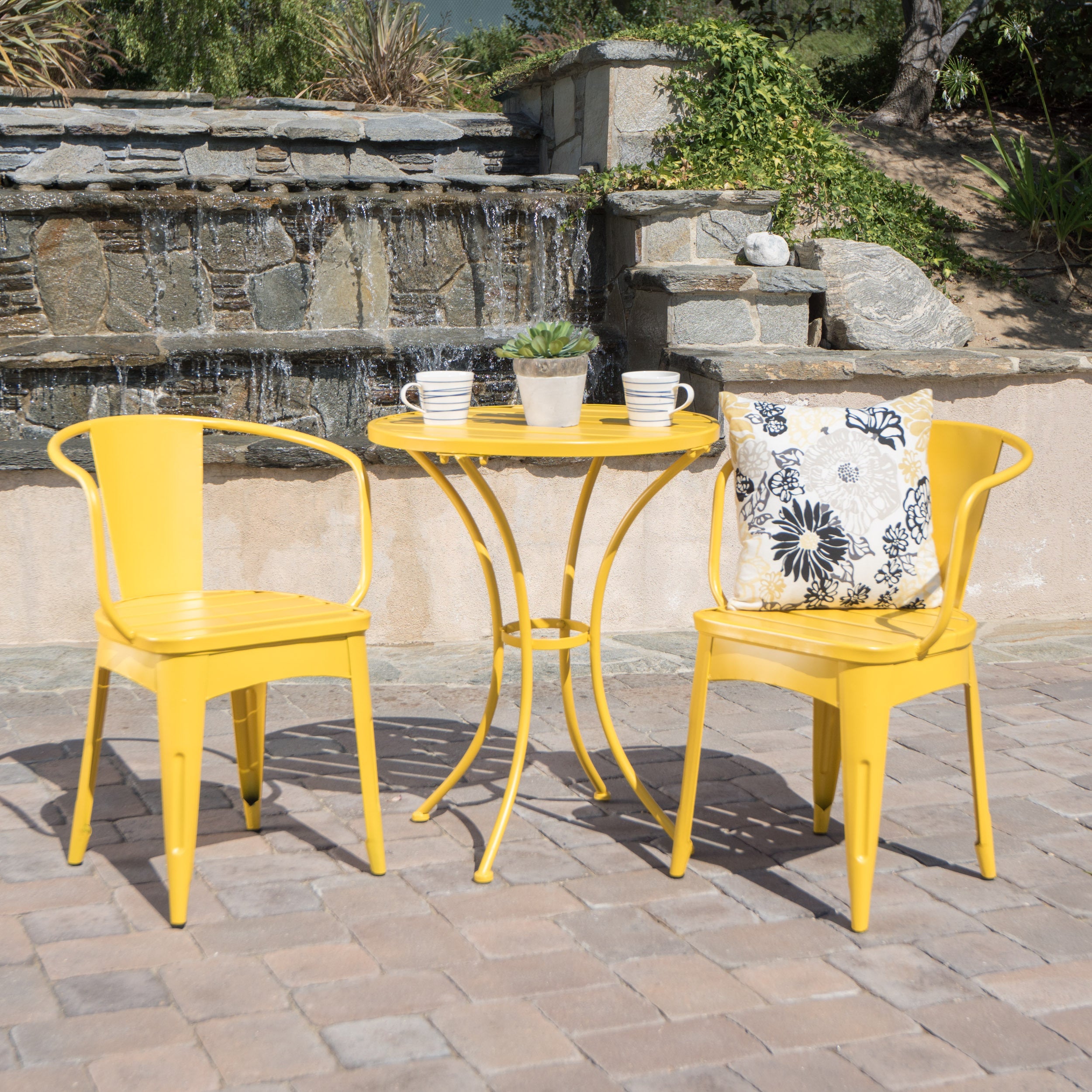 COLMAR 3-Piece Knock Down (KD) Metal Furniture Set - Perfect for Living Room, Bedroom or Office Assembly