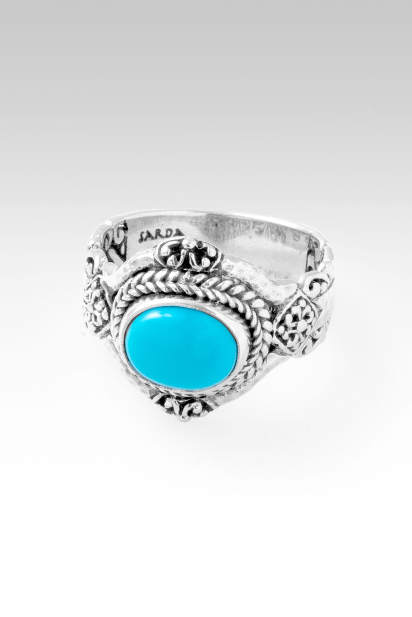 Faithful and True Ring™ - Genuine Sleeping Beauty Turquoise Sterling Silver Ring for Women | Elegant Jewelry Gift for Her, Birthday, Anniversary, Wedding, or Special Occasion