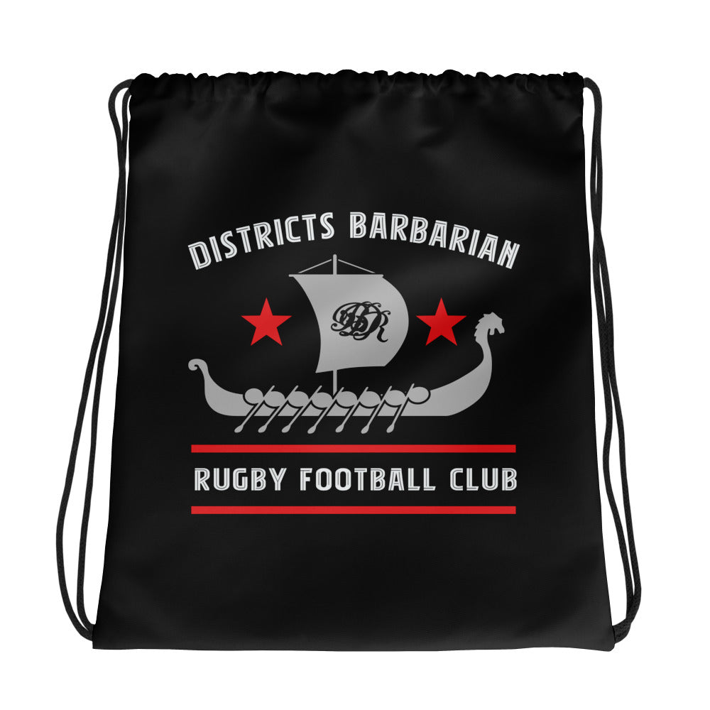 Districts Barbarian RFC Drawstring Bag - Durable Gym Sack for Sports, Travel & School - Lightweight Backpack for Workout, Camping & Everyday Use