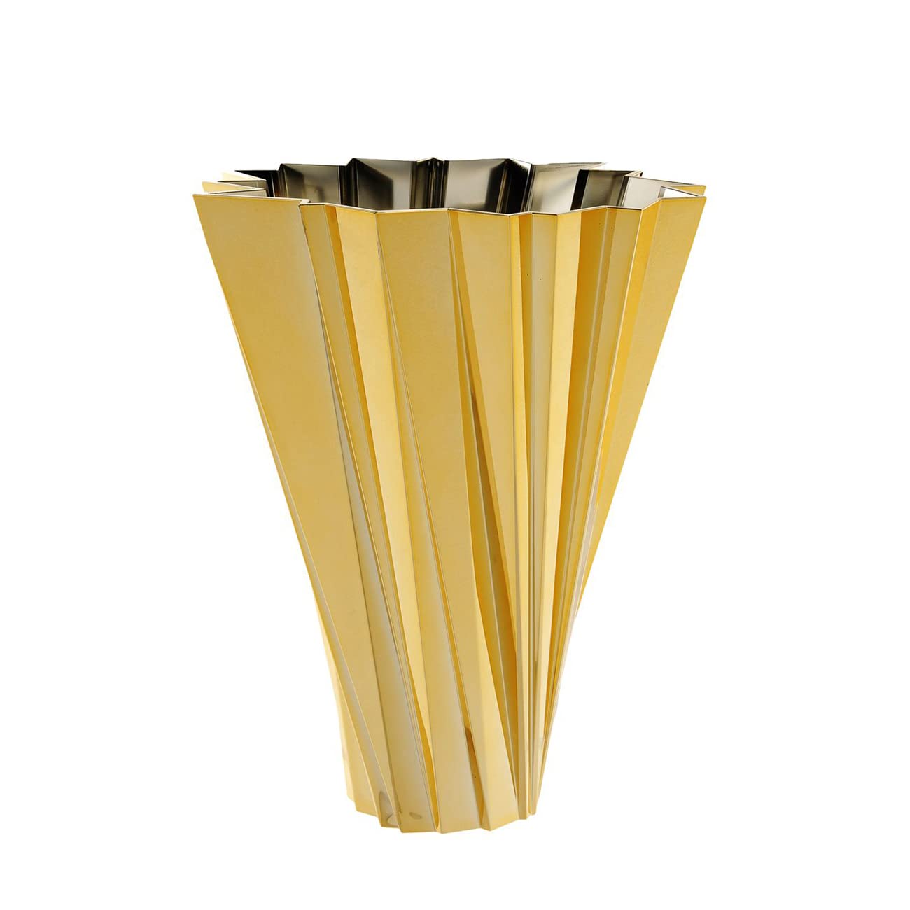 Kartell Shanghai Vase by Mario Bellini - Modern Metallic Gold Designer Vase for Home Decor, Living Room Centerpiece, Luxury Gift Idea