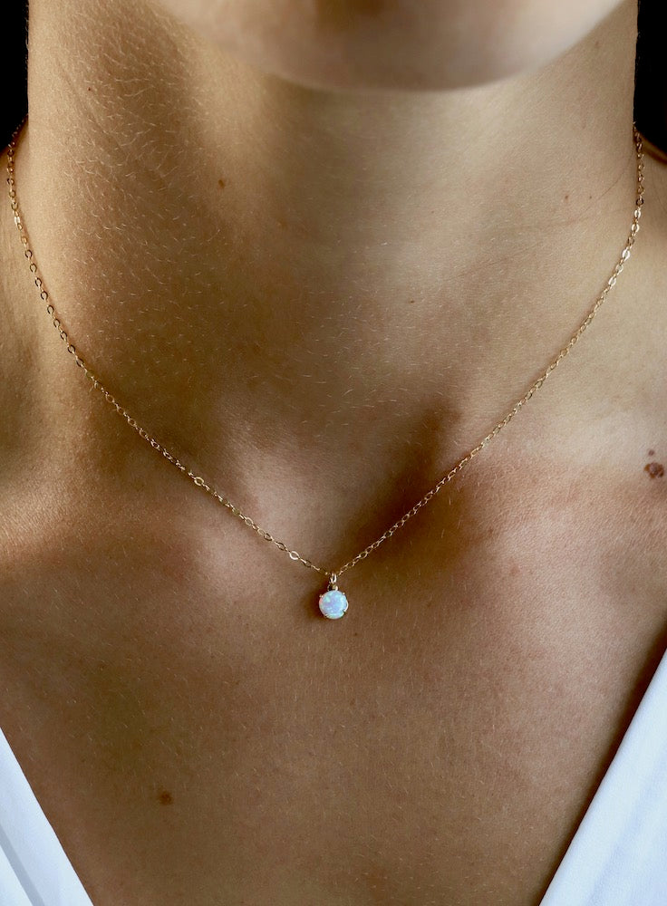 Opal Drop Necklace - Elegant Gemstone Jewelry for Women, Perfect for Weddings, Parties & Special Occasions
