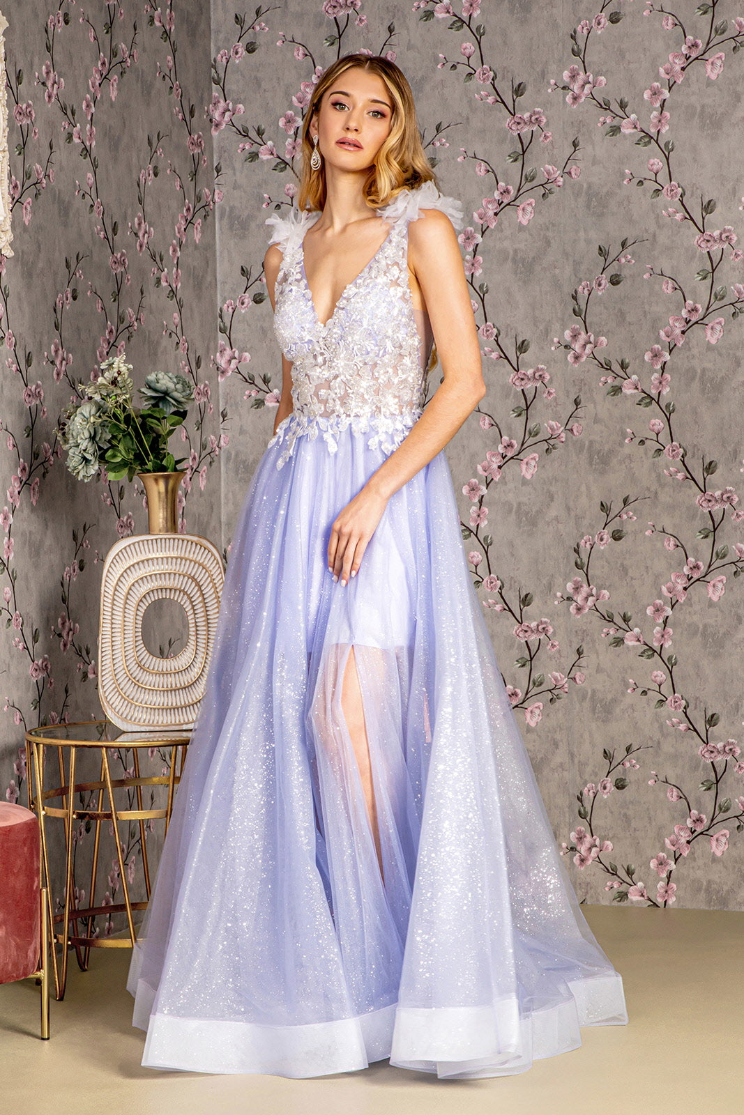 GLS by Gloria GL3393 Women's Elegant Long Maxi Dress for Evening Party, Wedding, and Special Occasions