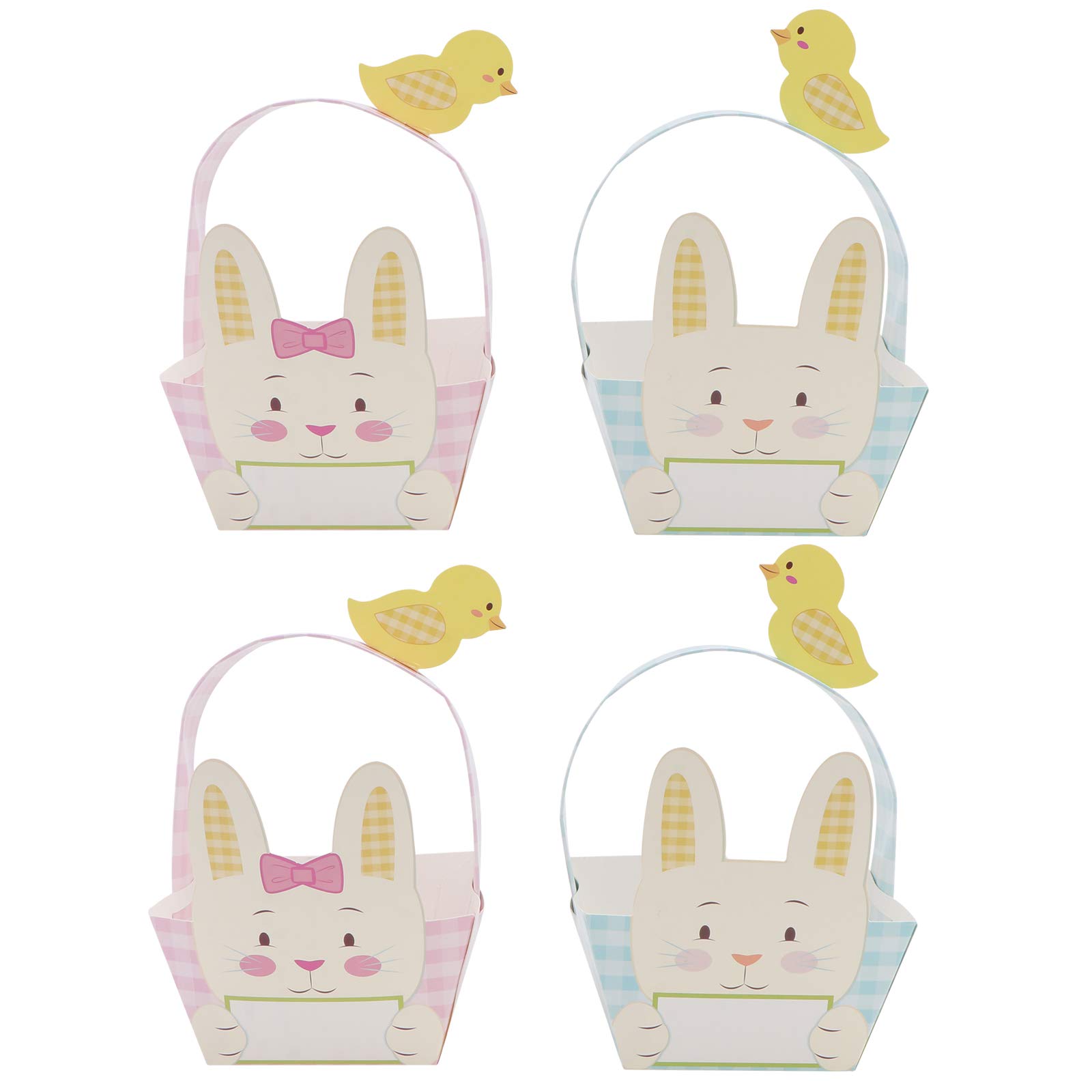 PRETYZOOM 4-Piece Easter Cardboard Handbag Gift Box Set - Pastel Party Favors for Easter Celebrations, Baby Showers & Spring Events