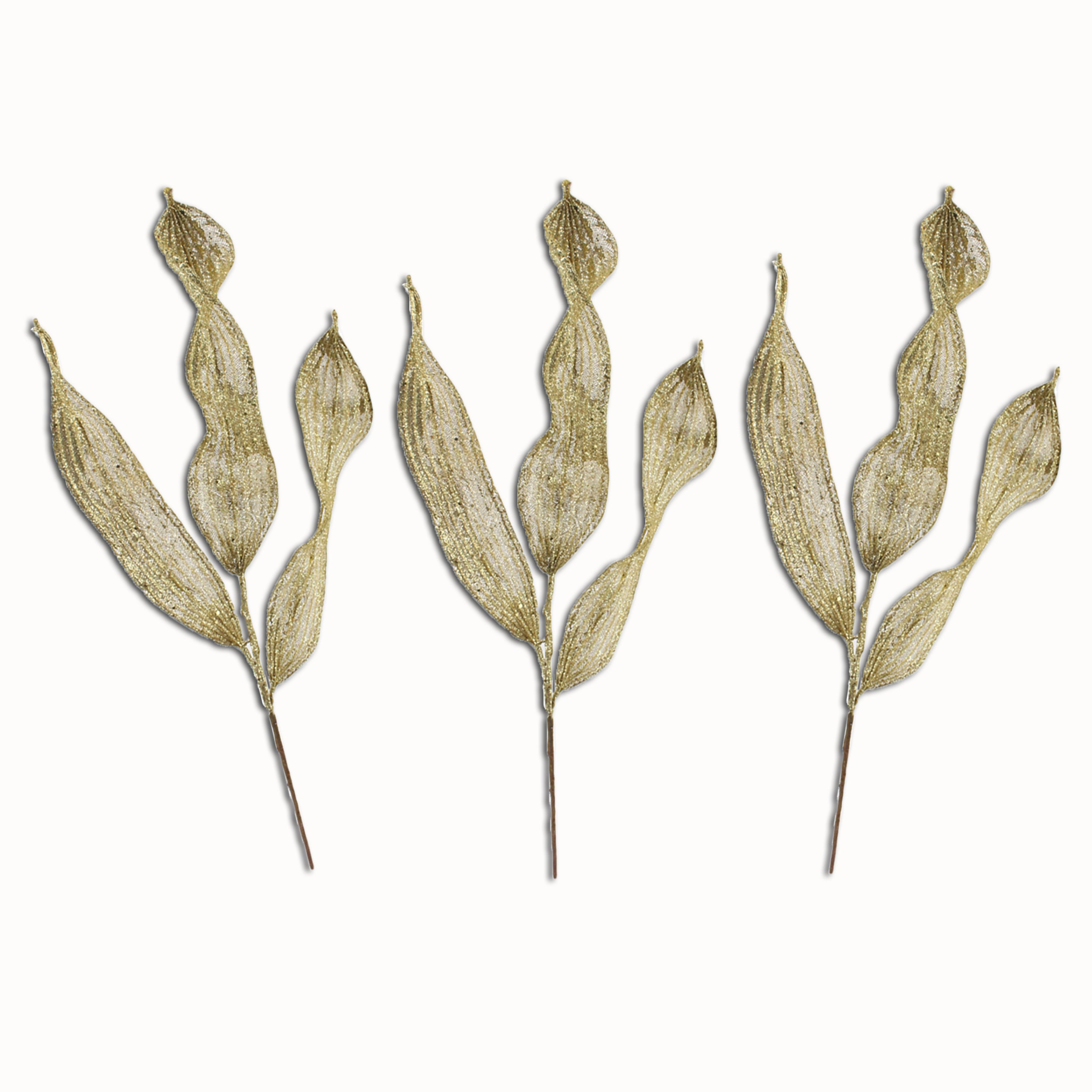 3 Pack Gold Glitter Picks for Cupcakes, Cakes & Desserts - Edible Cake Decorations for Birthday Parties, Baby Showers & Special Events