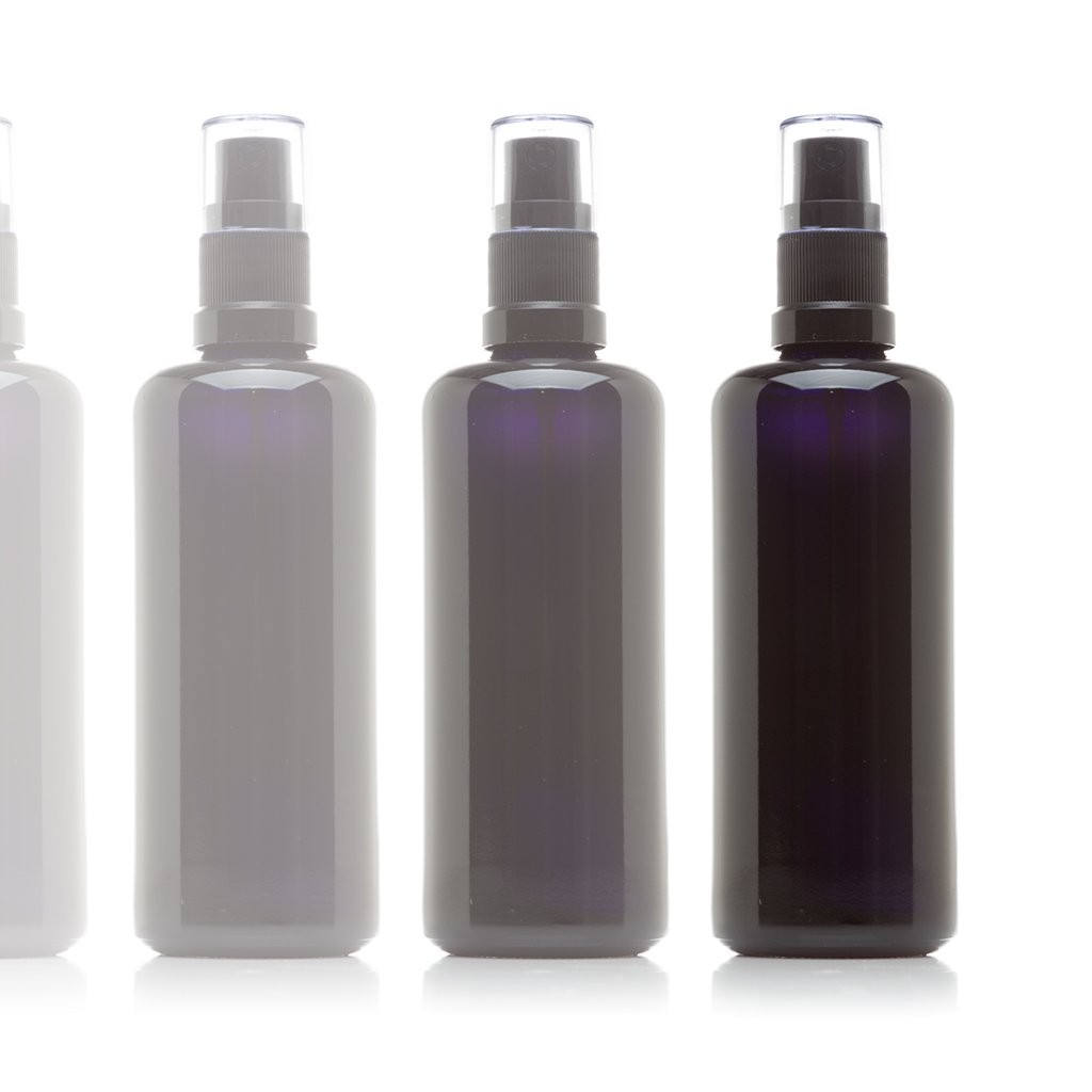 Infinity Jars 100ml (3.4 fl oz) Black UV Protection Glass Spray Bottles - 10 Pack Refillable Fine Mist Containers for DIY Perfume, Hair Care, Room Freshener & Beauty Products | Perfect for Home, Spa, Travel & Essential Oil Blending